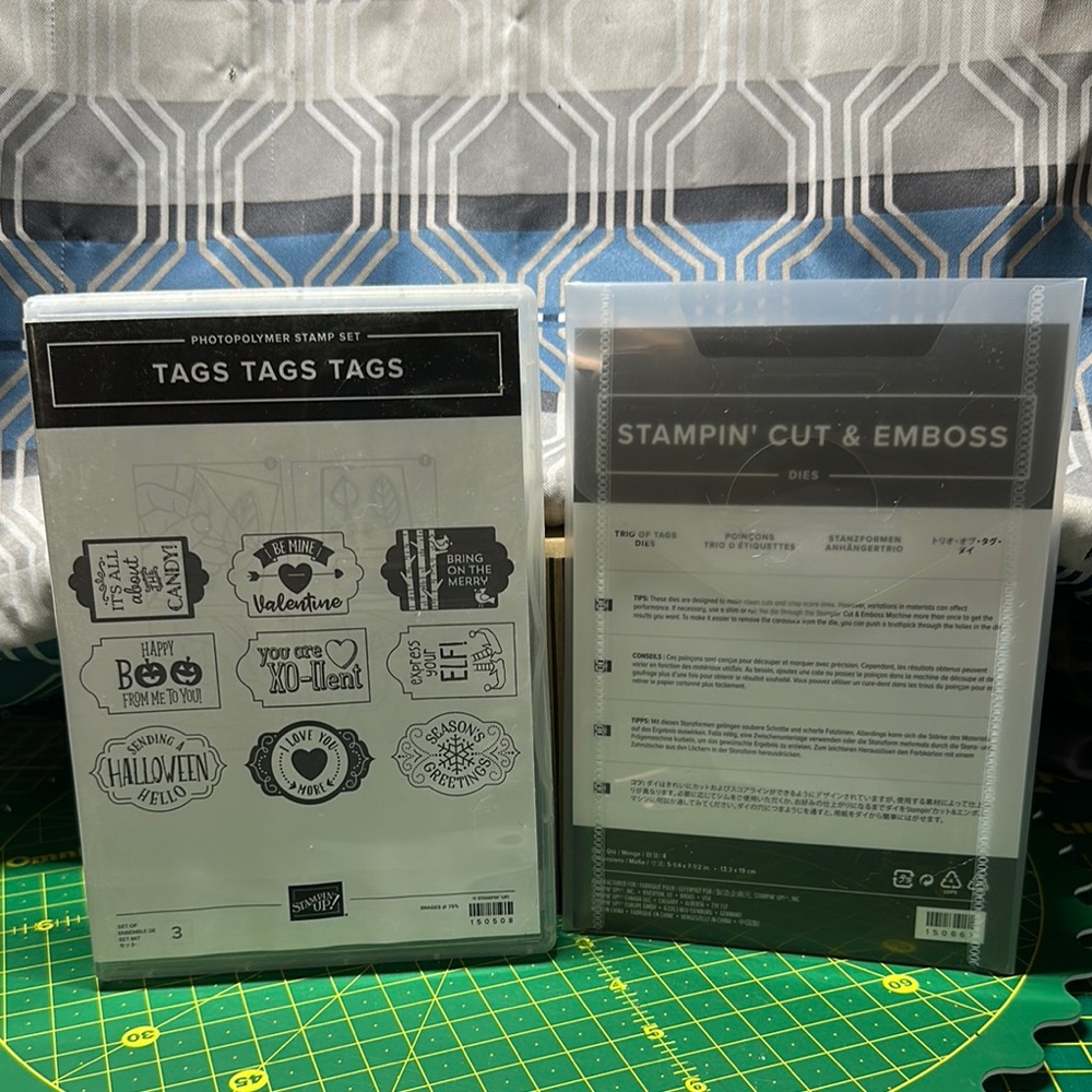 Stampin' Up! Tags Photopolymer Stamp Set - Black and White with Dies